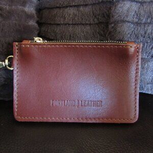 Portland Leather Goods PLG Zip-Zap Duo Wallet in Chestnut